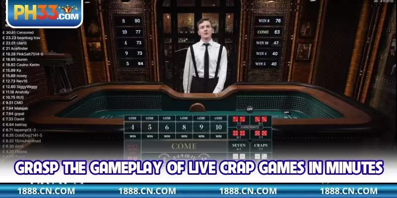 Grasp the gameplay of live crap games in minutes