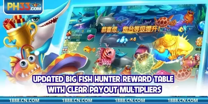 Updated Big Fish Hunter reward table with clear payout multipliers